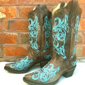 Corral Brown Turquoise Cowboy - Make an Offer!